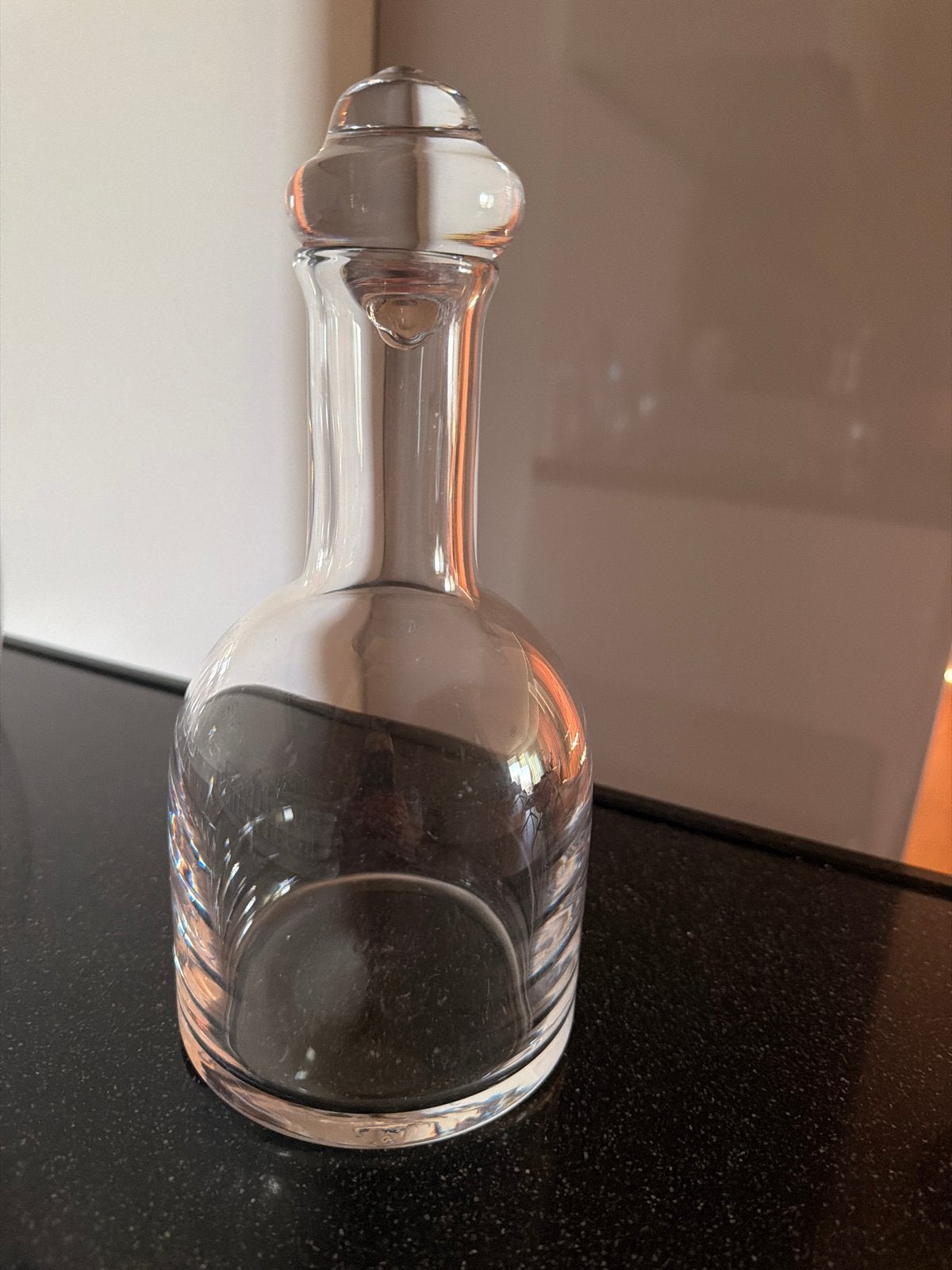 Glazen karaf met stop -mooie karaf van Siem vd Marel), Ophalen