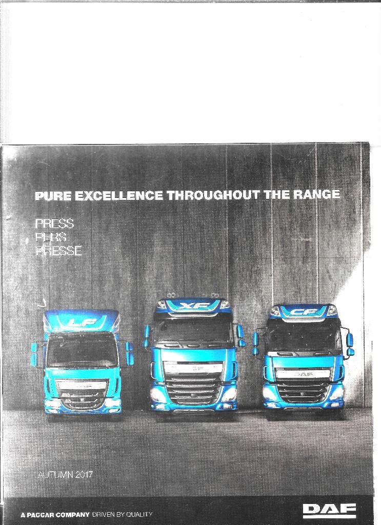 DAF,  vier mediabrochures, Ophalen of Verzenden, Zo goed als nieuw, Overige merken