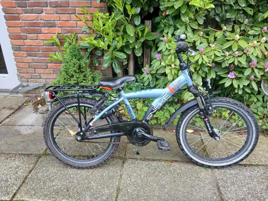 Stoere  gebruikte 20 inch jongensfiets Loekie Snake, Fietsen en Brommers, Fietsen | Jongens, Ophalen, Terugtraprem, Gebruikt, Handrem