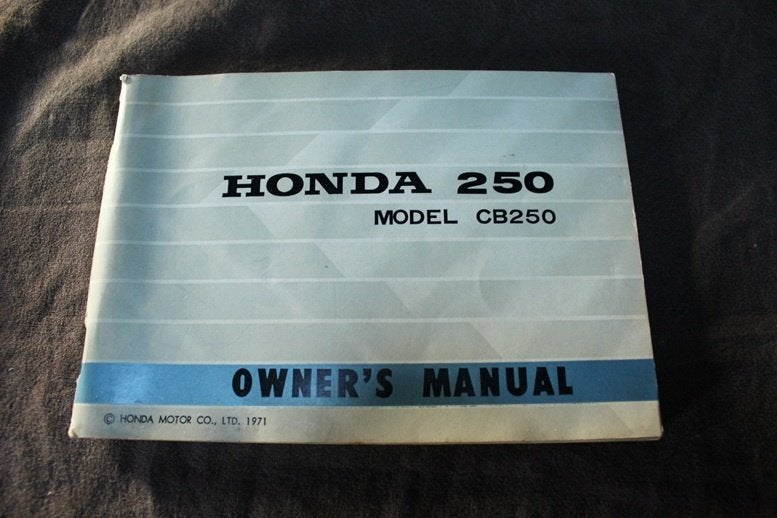 Honda CB250 1971 motorcycle owner's manual CB 250K3, Ophalen of Verzenden, Honda