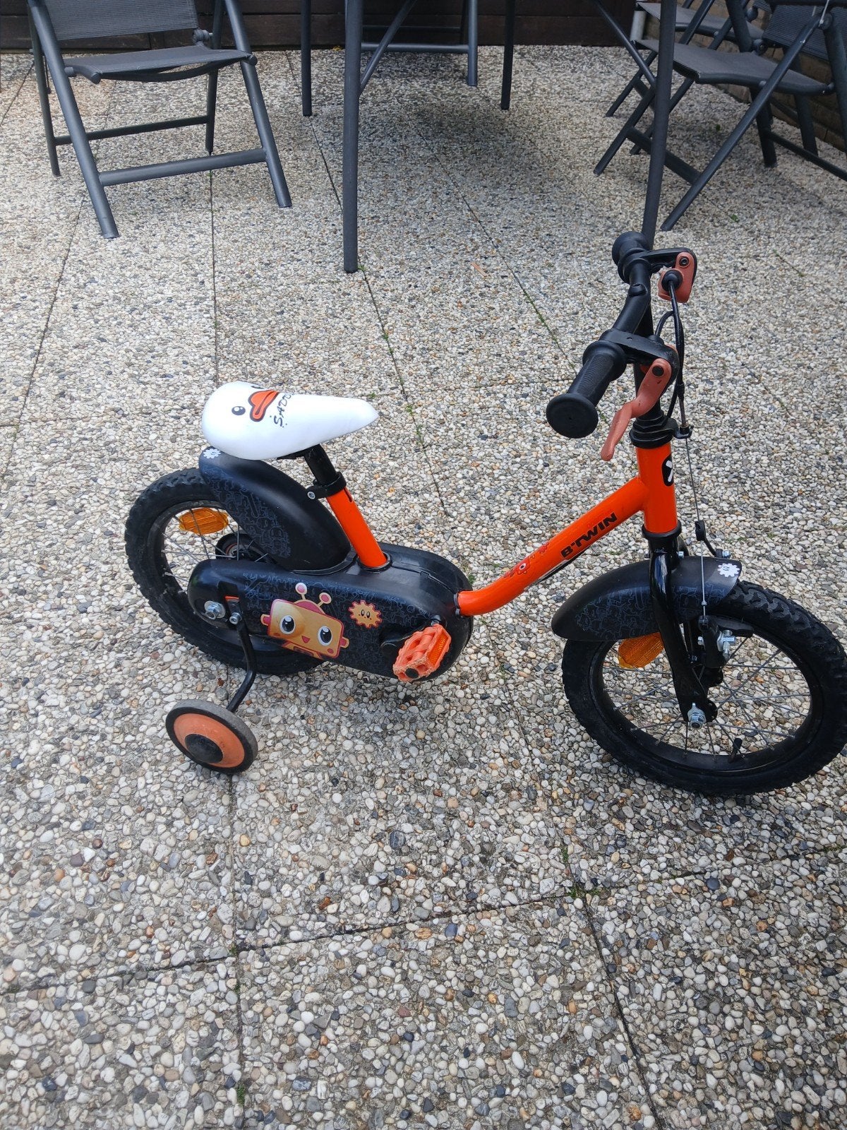 Btwin kinder fiets 14 inch, Fietsen en Brommers, Fietsen | Kinderfietsjes, Ophalen, Gebruikt, Minder dan 16 inch, Zijwieltjes
