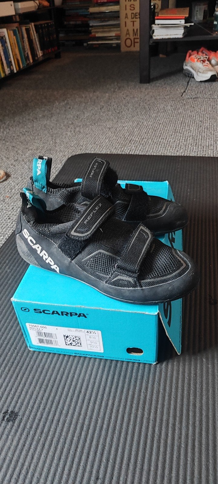Scarpa Reflex V Klimschoenen - Maat 42.5, Ophalen of Verzenden, Gebruikt, Klimsportschoenen