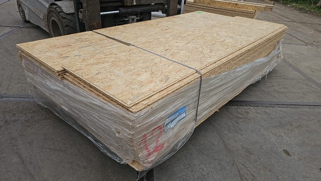 26165 - OSB platen, 9, 12, 15 en 18 mm, constructie, Doe-het-zelf en Verbouw, Platen en Panelen, Ophalen, Zo goed als nieuw, Multiplex