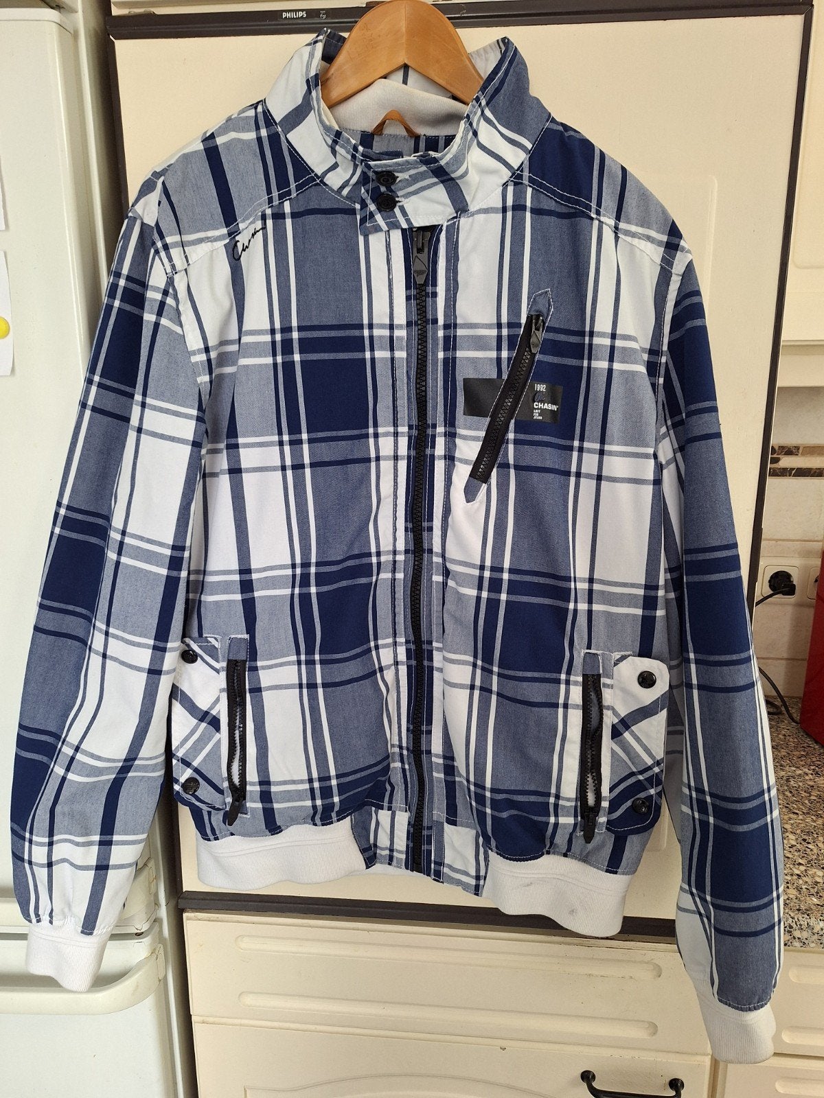Chasin' Geruite ZomerJas - Maat XL, Kleding | Heren, Jassen | Zomer, Chasin', Blauw, Maat 56/58 (XL), Ophalen of Verzenden
