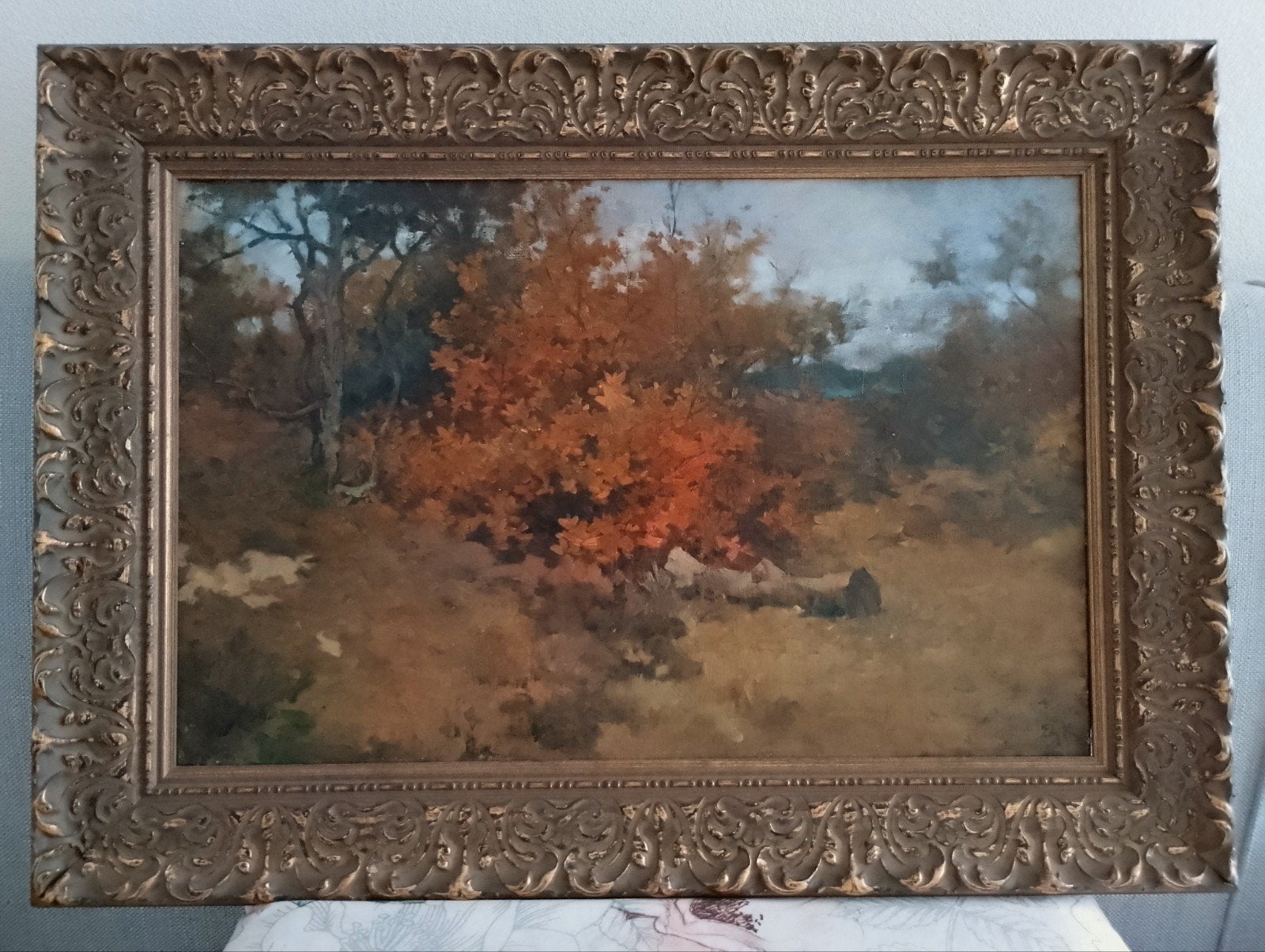 'Veluwe' Edzard Koning olieverf, Antiek en Kunst, Doek, Impressionistisch, Ophalen of Verzenden, Landschap