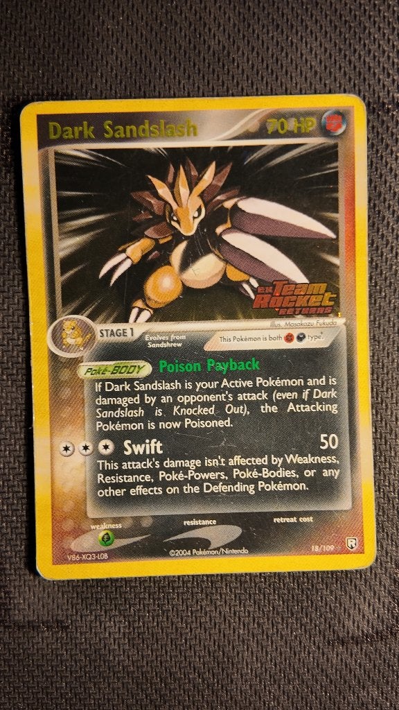 Dark Sandslash 18 Team Rocket Returns | Pokemon kaart, Ophalen, Zo goed als nieuw, Losse kaart, Foil