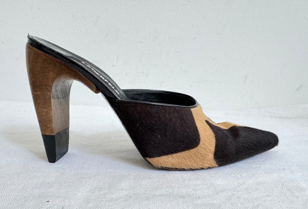 Karl Lagerfgeld 39 vintage slipper, Ophalen of Verzenden, Zwart