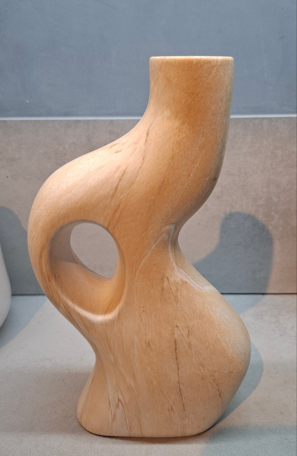 Urban Nature Culture beige kandelaar Perla, 24 cm, Ophalen of Verzenden, Beige, Steen/keramiek