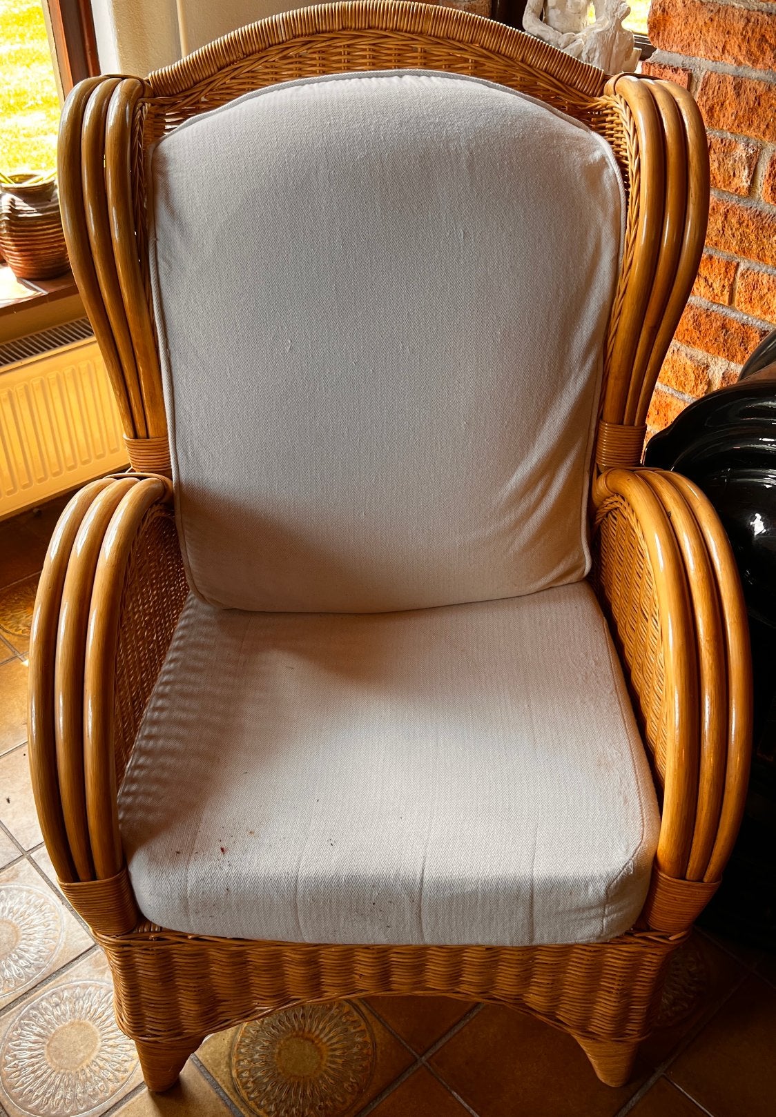Stoel € 20,-, Ophalen, Gebruikt, Riet of Rotan