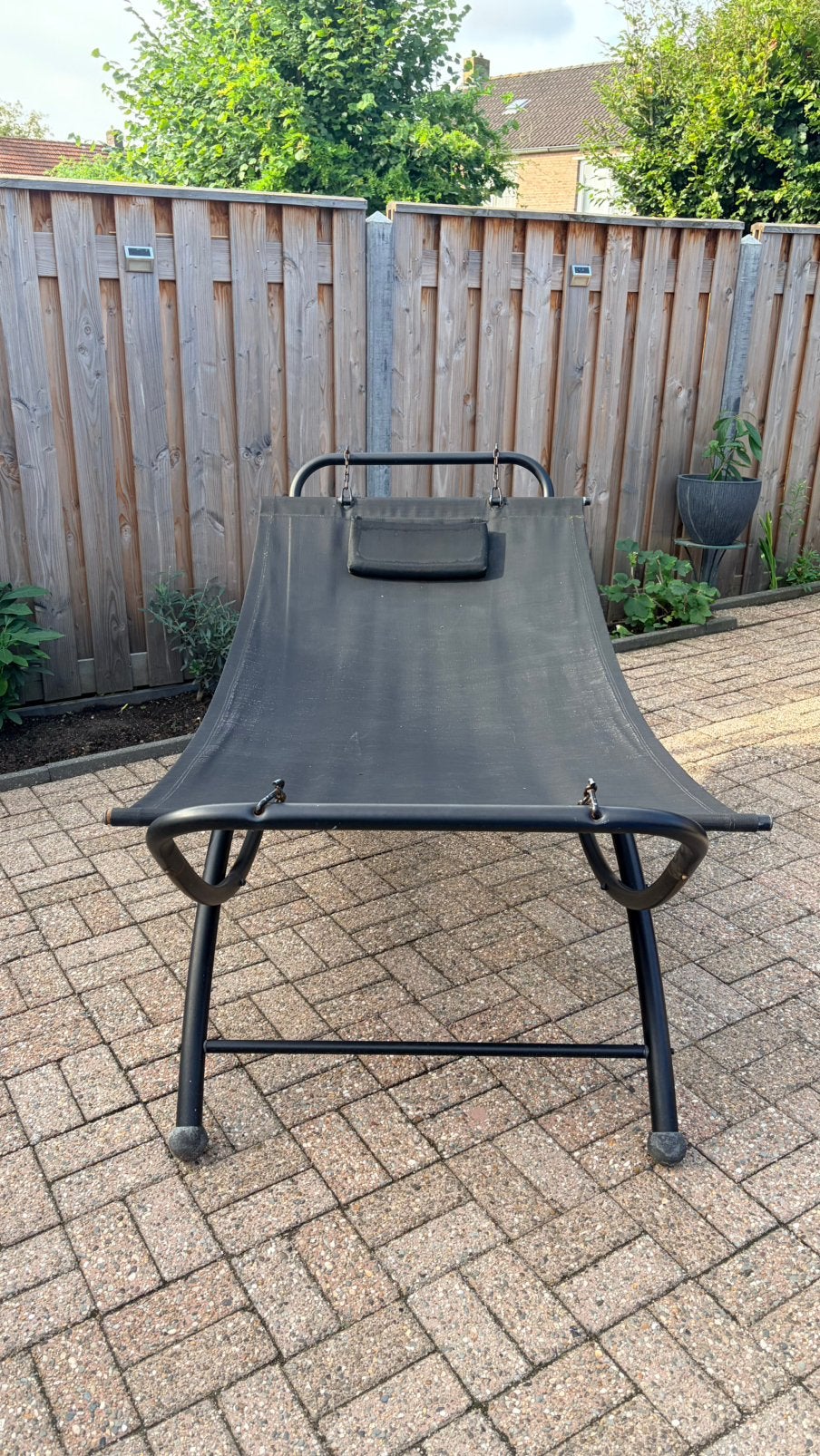 Ligbed met standaard, Tuin en Terras, Ophalen, Gebruikt, Buiten, Met standaard