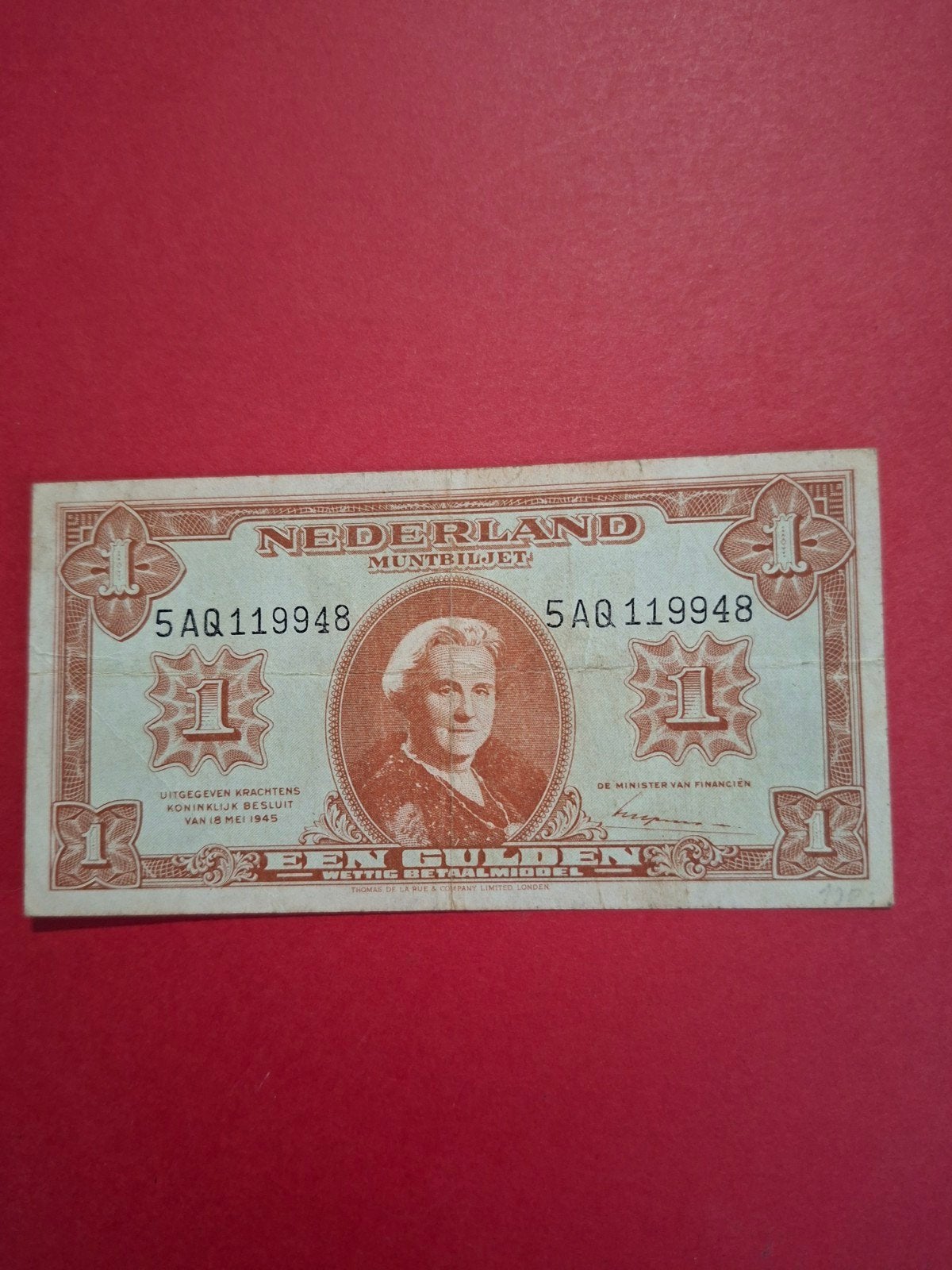 1 gulden Wilhelmina uit 1945
in ZF+, Postzegels en Munten, Bankbiljetten | Nederland, Ophalen of Verzenden, 1 gulden, Los biljet