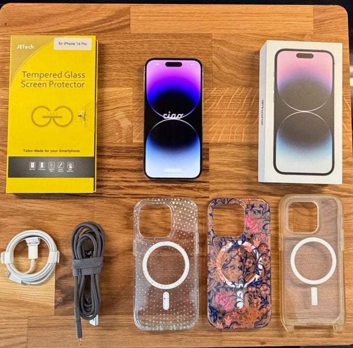 iPhone 14 Pro 128GB incl accessoires, Ophalen, Paars, Zo goed als nieuw, Zonder simlock