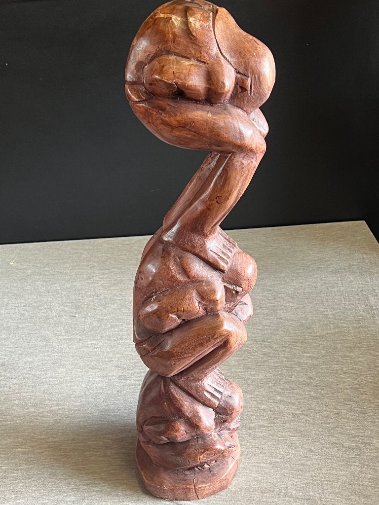 Yogi Man Orang Mula Yogiman Hout 60cm, Overige onderwerpen, Houtsnijwerk, Hout, 50 - 100 cm