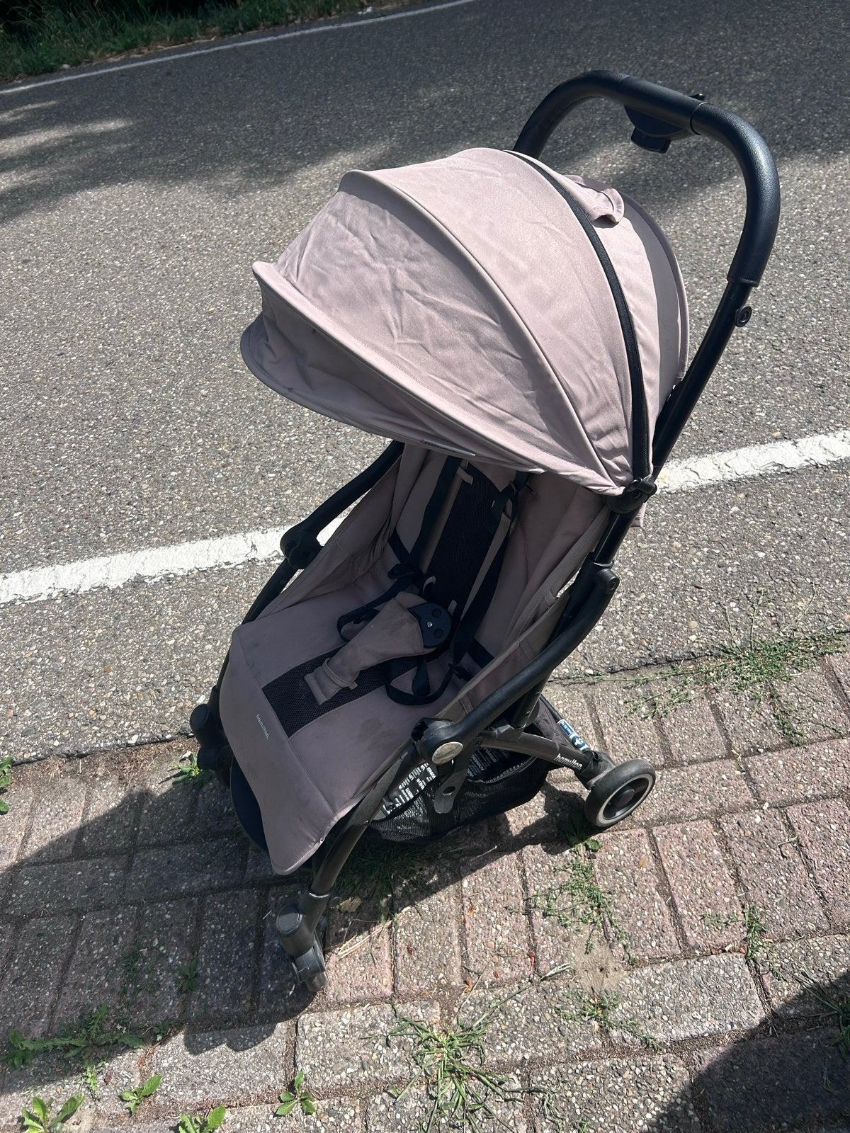 Hamilton kinderwagen, inklapbaar met 1 hand, Ophalen, Gebruikt, Kinderwagen, Overige merken