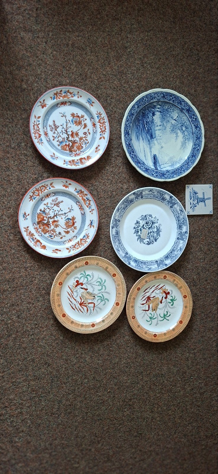 Diverse decoratieve borden en tegels, Antiek en Kunst, Ophalen