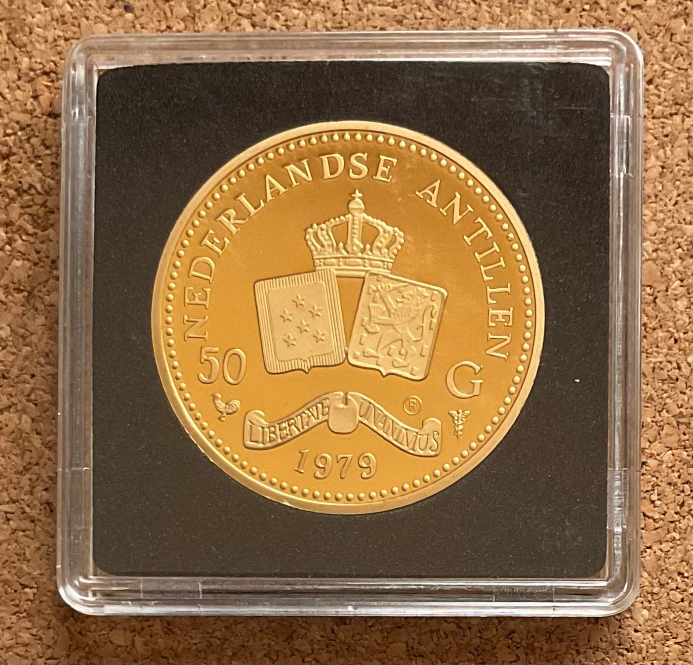 Penning / Replica - Nederlandse Antillen 50 gulden 1979, Ophalen of Verzenden, Overige materialen, Nederland