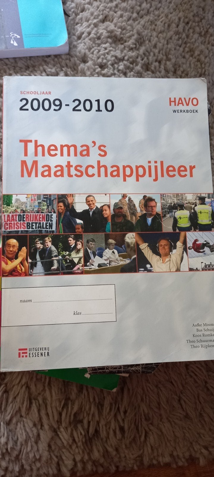Thema's Maatschappijleer HAVO Werkboek 2009-2010, Ophalen of Verzenden