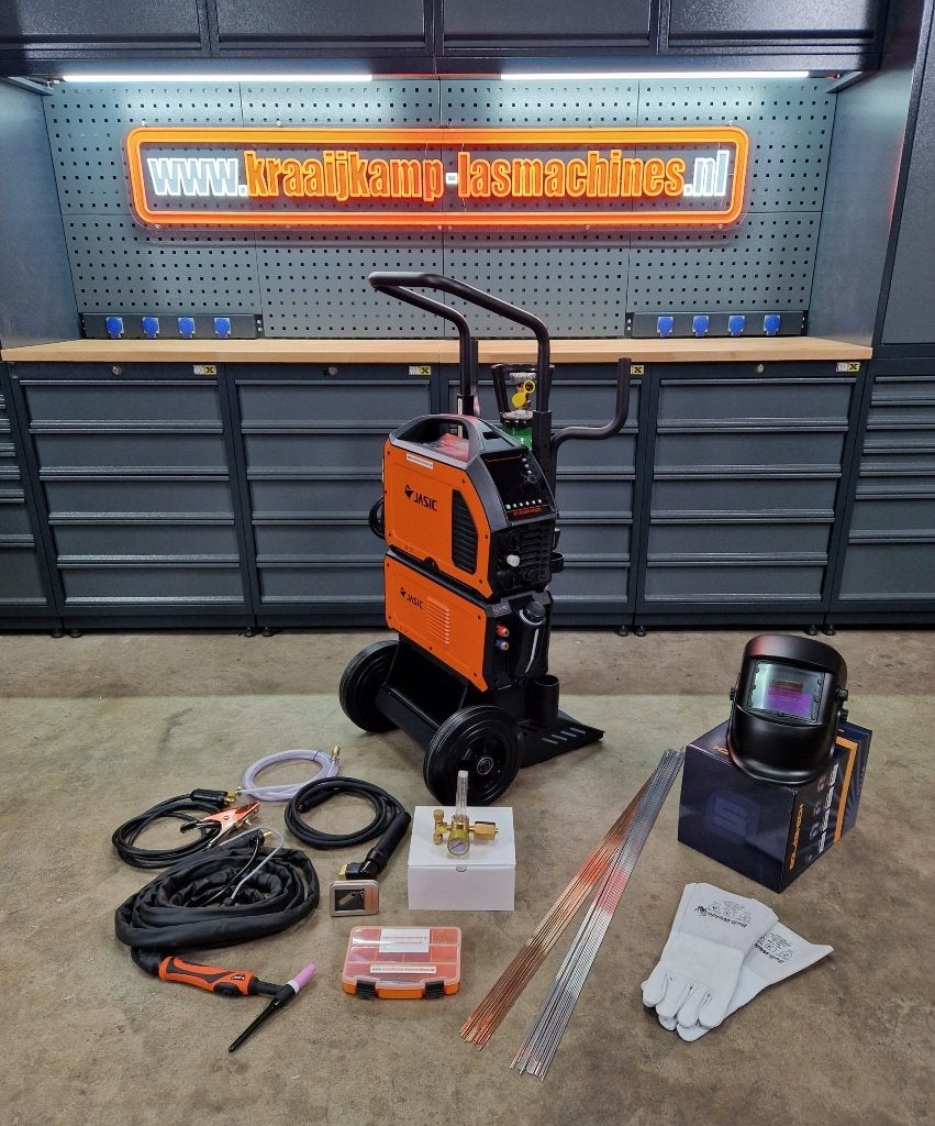 Compleet pakket! Jasic watergekoeld EVO TIG200P AC/DC PULSE, Ophalen of Verzenden, Nieuw, 150 tot 250 ampère, Tig