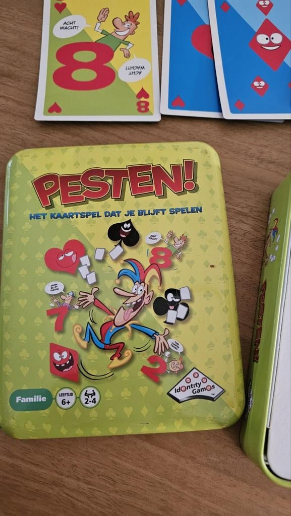 Pesten! Het kaartspel dat je blijft spelen in blik, Een of twee spelers, Ophalen, Gebruikt, Identity Games