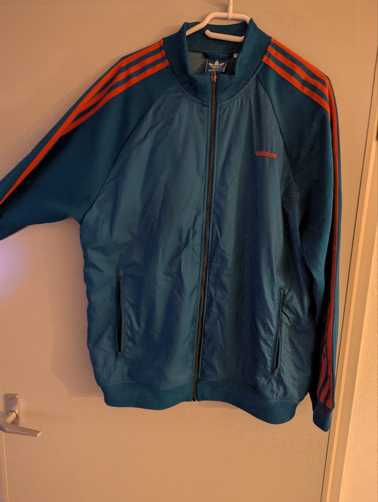 Trainingsjas Adidas, Kleding | Heren, Blauw, Maat 56/58 (XL), Ophalen of Verzenden, Zo goed als nieuw