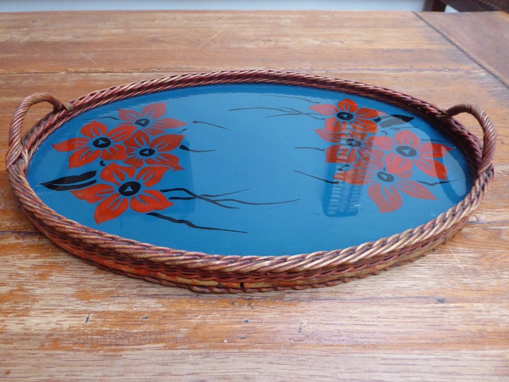 Art deco ovaal dienblad, Ophalen of Verzenden