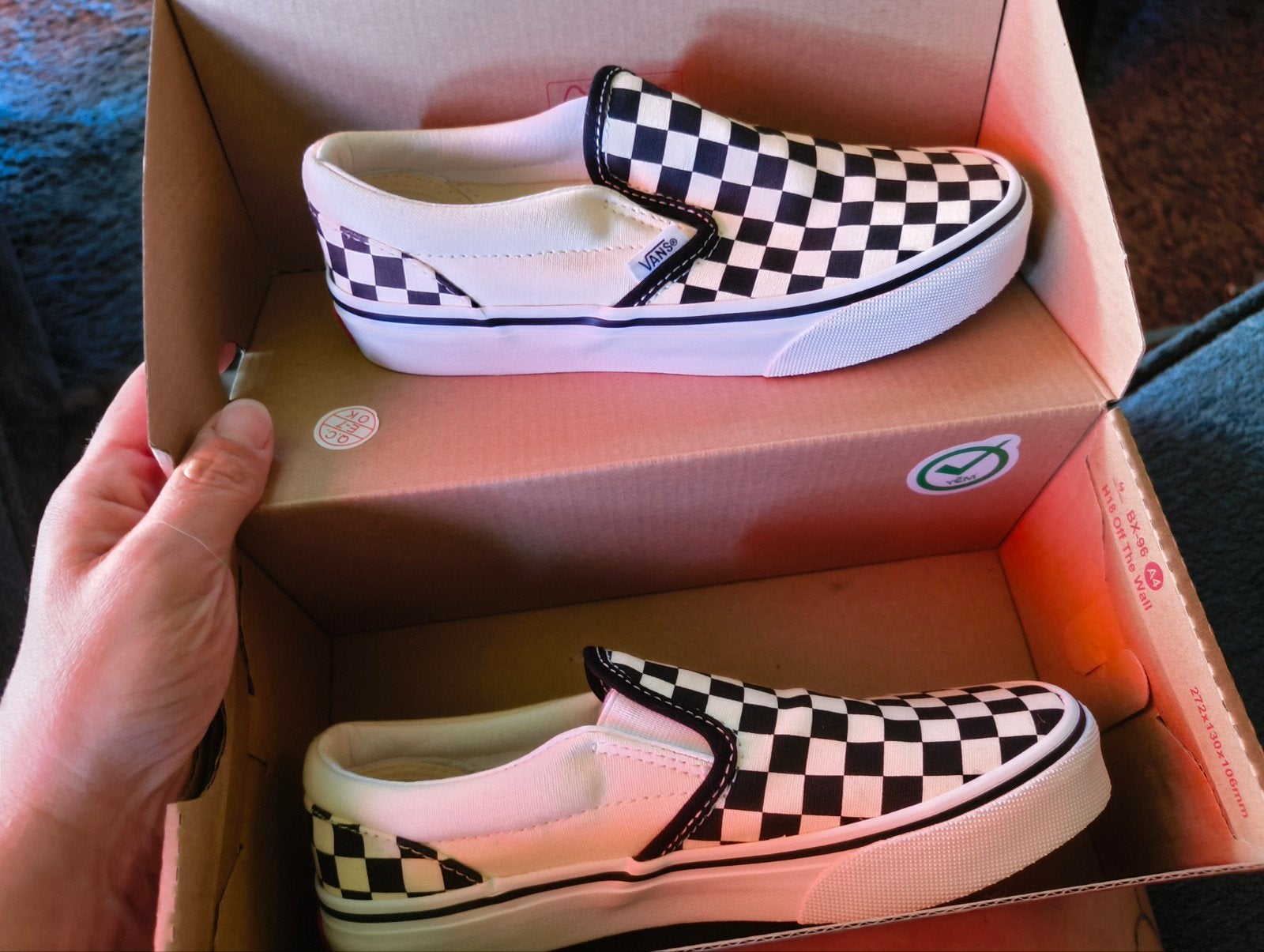 Vans Slip-On Checkerboard Sneakers - Nieuw in doos, Ophalen of Verzenden, Nieuw