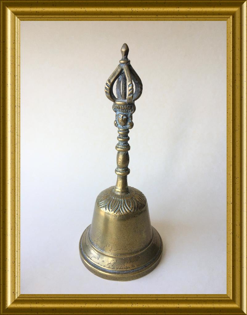 Oude koperen, messing bel, handbel, Antiek en Kunst, Antiek | Koper en Brons, Ophalen of Verzenden, Koper