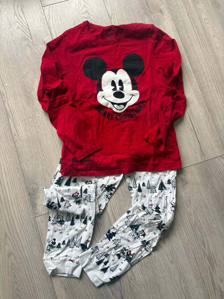Disney Mickey Mouse Kerst Pyjama Set (XS), Ophalen of Verzenden, Zo goed als nieuw, Maat 34 (XS) of kleiner