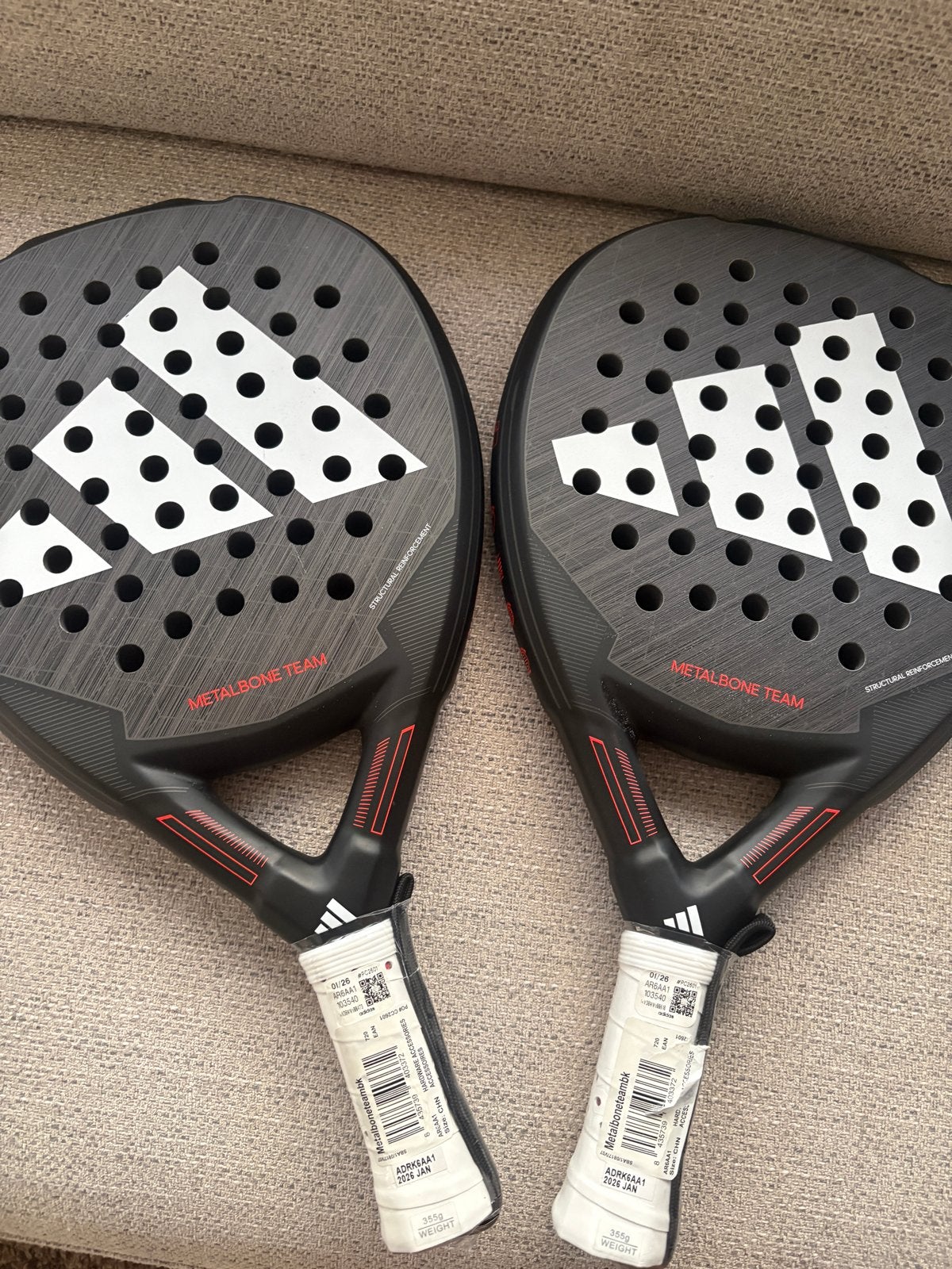 2 Nieuwe Adidas Metalbone Team Padel Rackets, Sport en Fitness, Tennis, Ophalen, Nieuw, Racket, Adidas