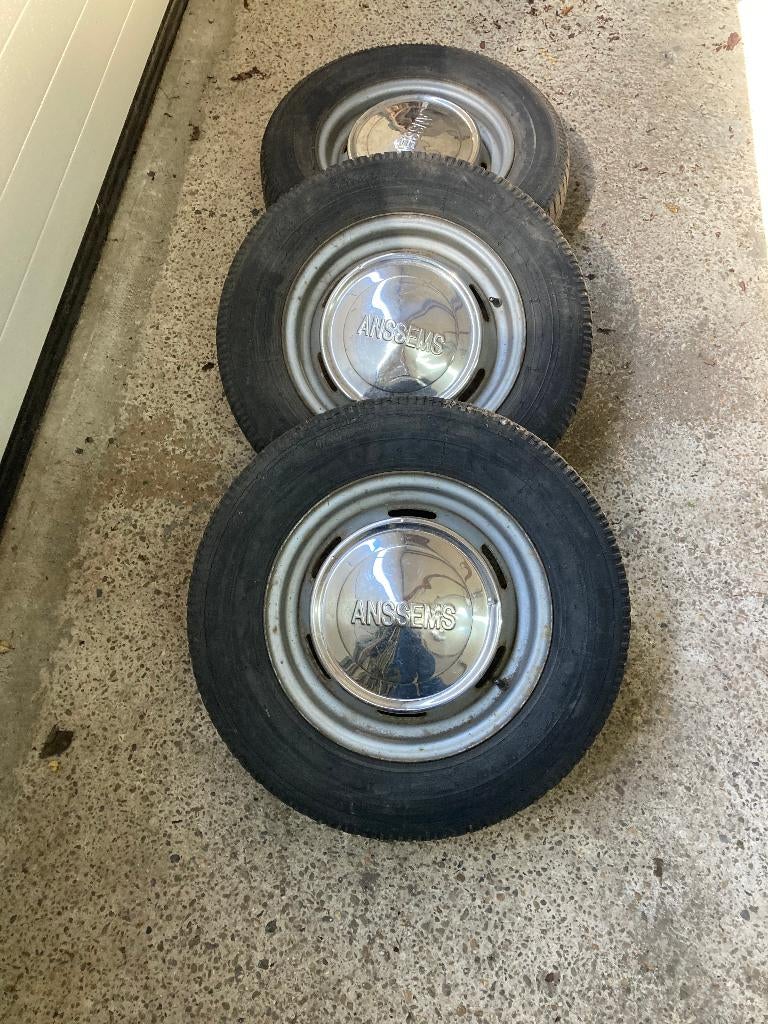 3 velgen met banden 175/70 R13, Ophalen, Gebruikt