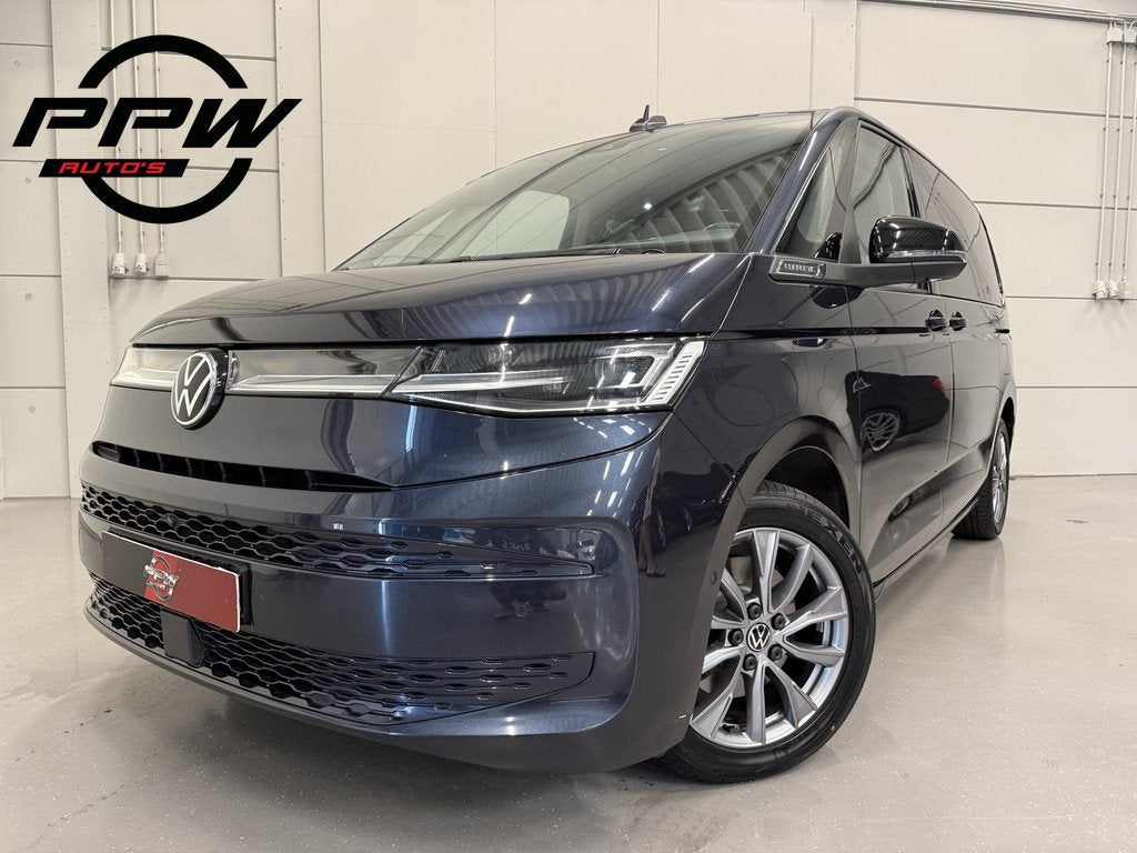 Volkswagen Multivan 1.4 eHybrid Energetic 7p. PANO/HEAD-UP/3, Auto's, Volkswagen, Stof, Gebruikt, Zwart, Blauw