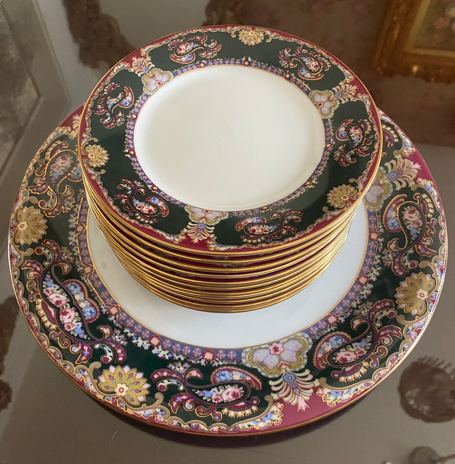 Laklain Royal Paisley Muierfield Porselein Gebakstel Nieuw!, Ophalen of Verzenden