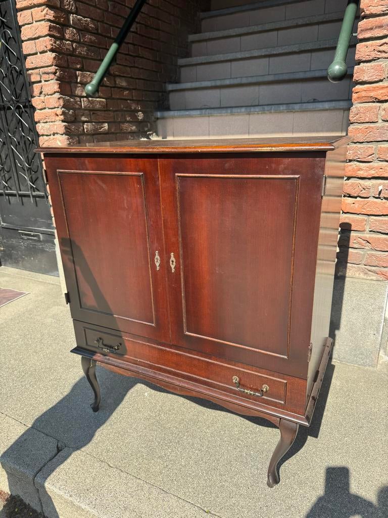 Vintage Mahonie Houten Kastje met Lades, Antiek en Kunst, Ophalen