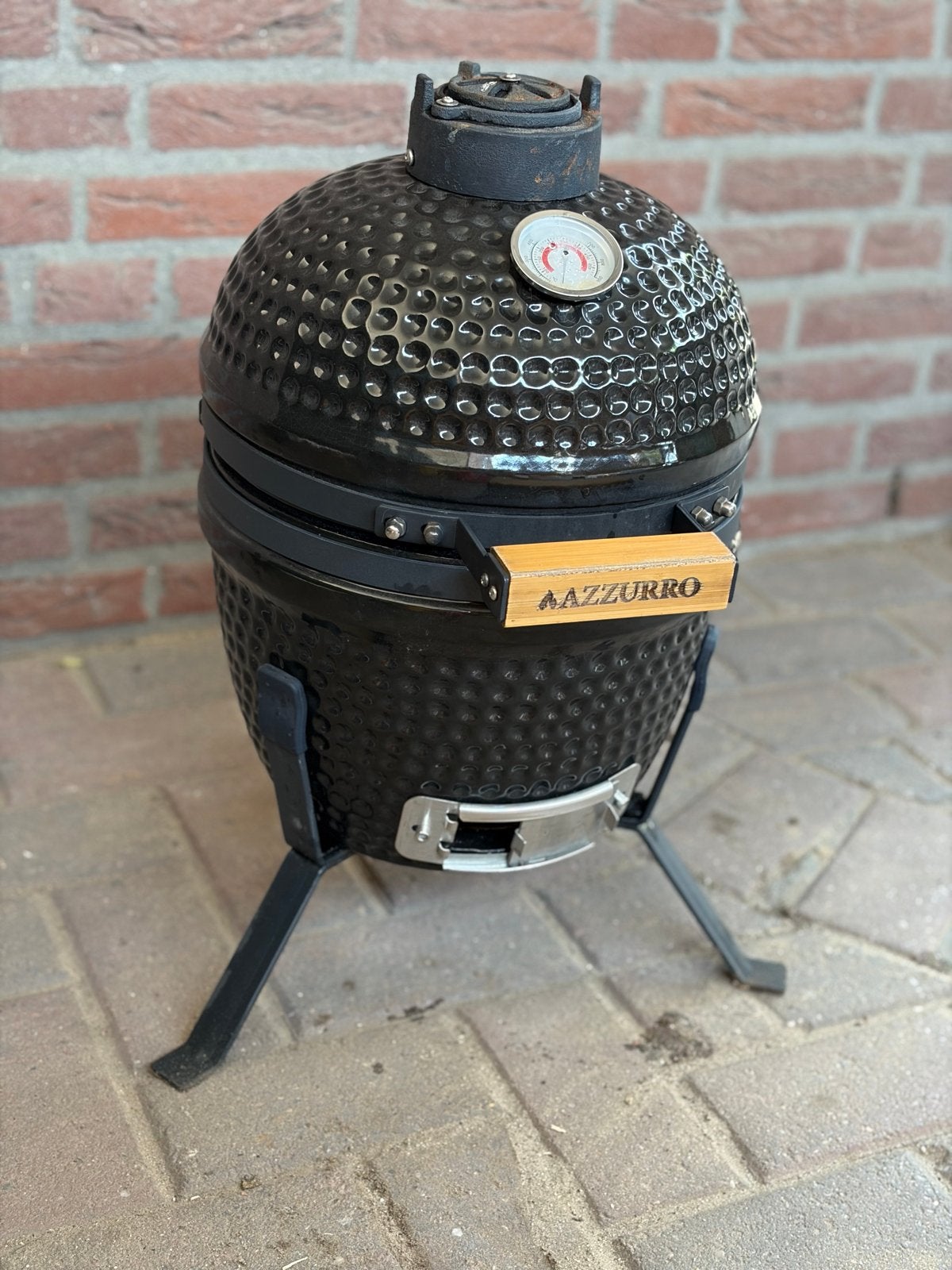 Azzurro Klein Komado BBQ Egg - Draagbare Kamado Grill, Tuin en Terras, Ophalen, Gebruikt