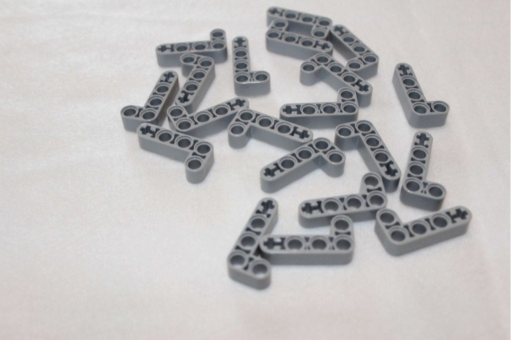 LEGO technic hefbalk 2x4 gebogen L vorm grijs 32140 (20x), 1 Aastvej, Billund, South Denmark 7190, Lego, Ophalen of Verzenden