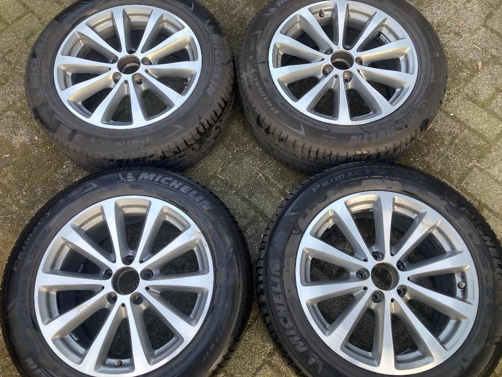 Mercedes E-klasse 17 inch Avantgarde velgen met banden +TPMS, Ophalen, Gebruikt, Banden en Velgen, 17 inch