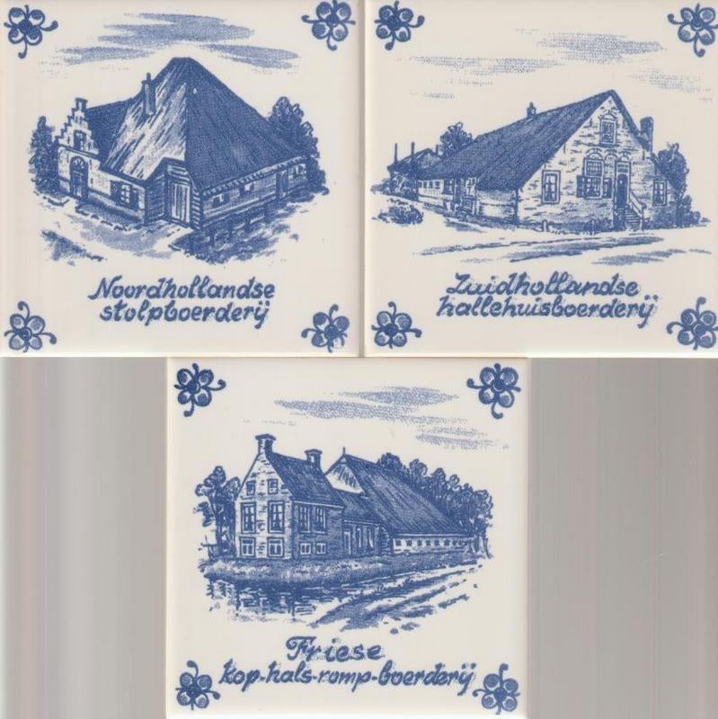 Sphinx tegels # Hollandse en Friese boerderijen (11x11 cm), Ophalen of Verzenden