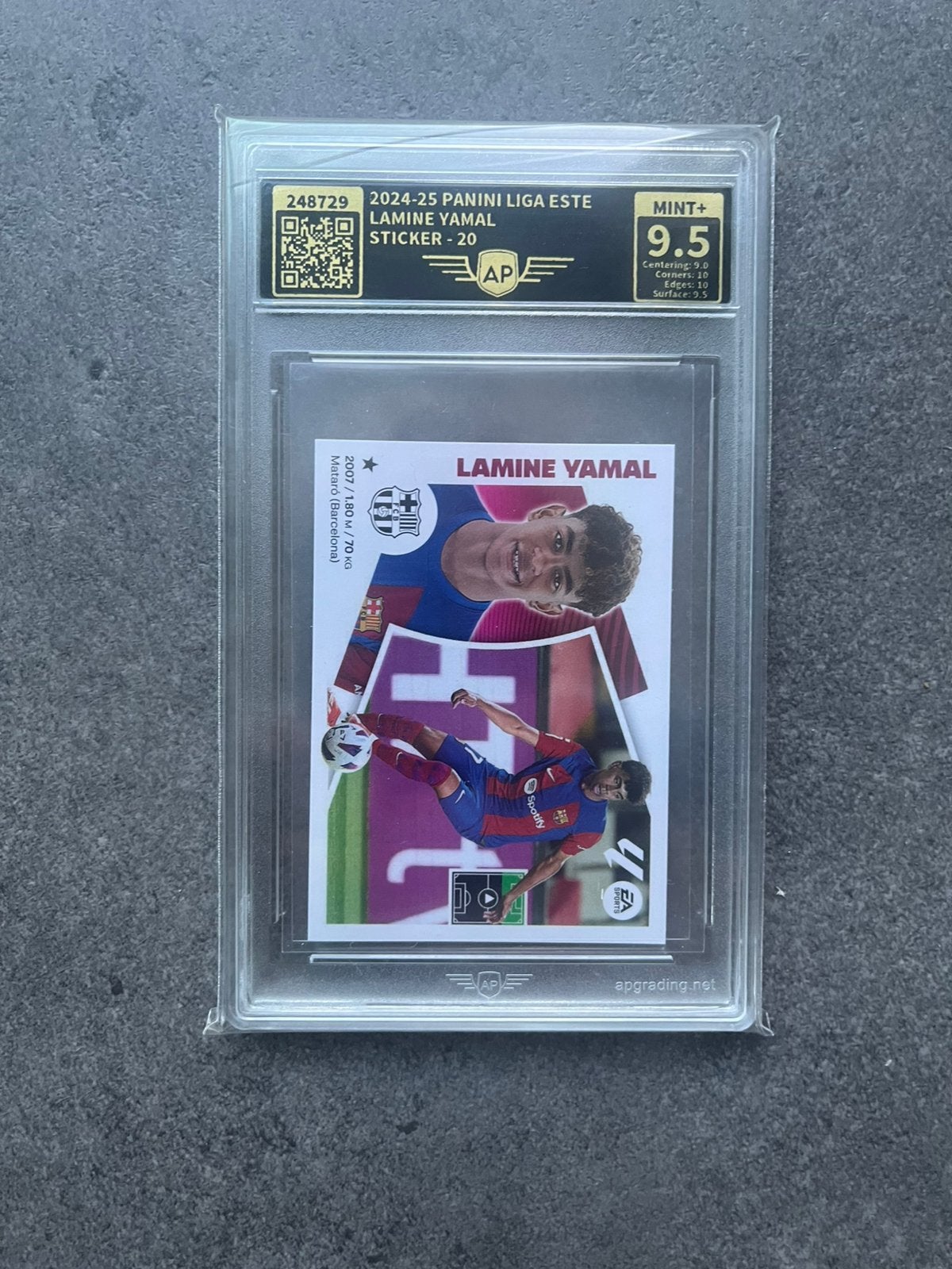 2024-25 Panini LaLiga Este Lamine Yamal Sticker AP 9,5, Verzenden, Zo goed als nieuw, Sticker