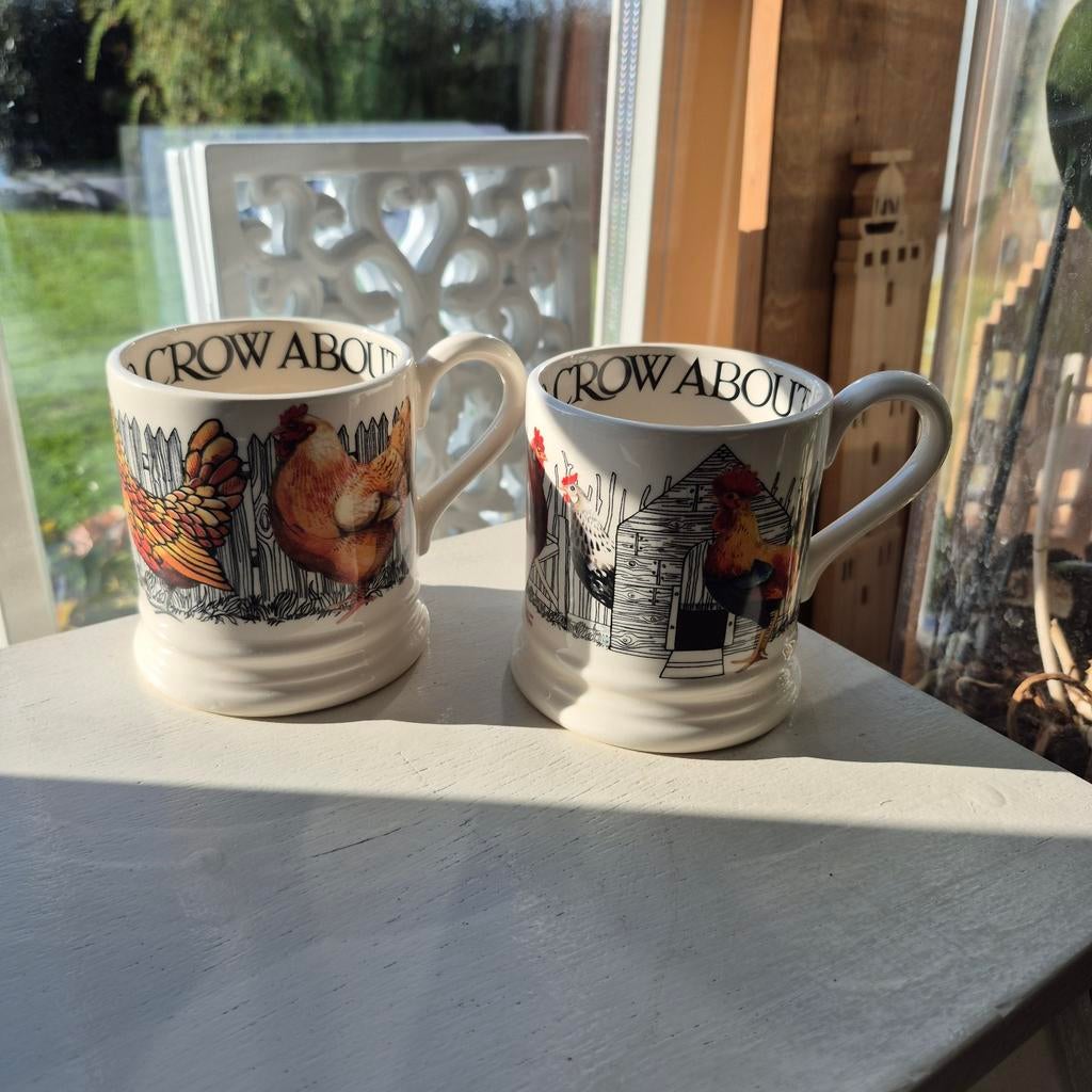 Emma Bridgewater mokken 0.5 1/2pt Hen&Toast nieuw, Huis en Inrichting, Keuken | Servies, Nieuw, Ophalen of Verzenden, Overige stijlen