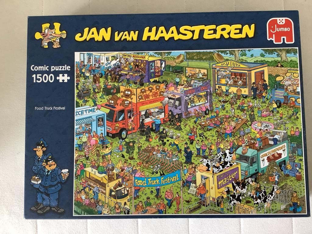 Jan van Haasteren Food Truck Festival 1500 stukjes, Ophalen of Verzenden, Meer dan 50 stukjes, Zo goed als nieuw, 6 jaar of ouder