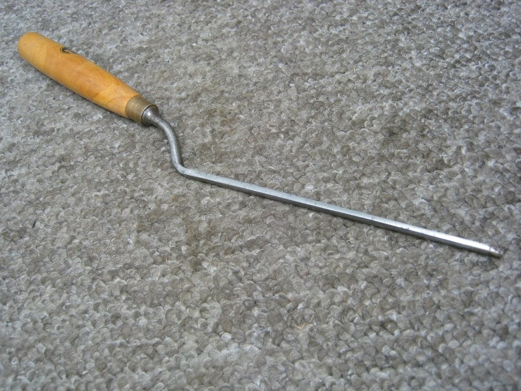 Lange smalle guts, met nek. palmhout. Marples, Verzenden
