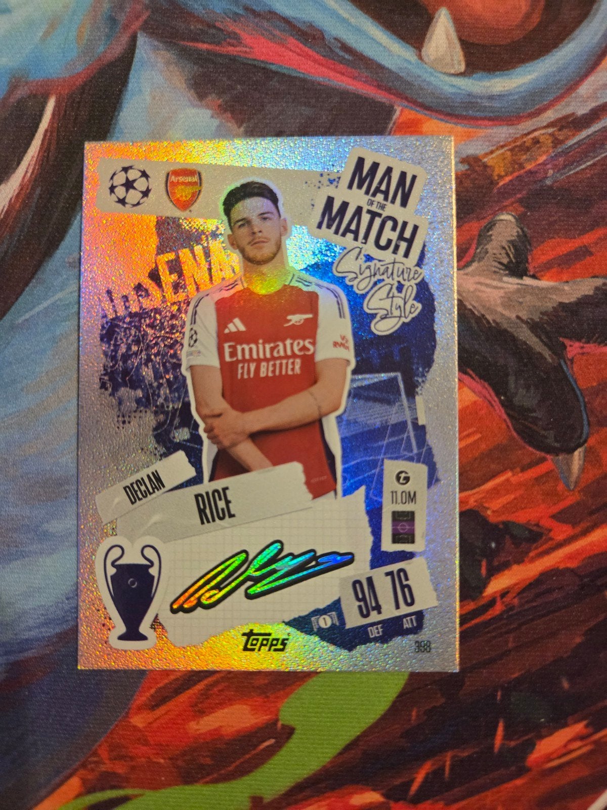 Topps Declan Rice Man of the Match Signature Styl, Ophalen of Verzenden