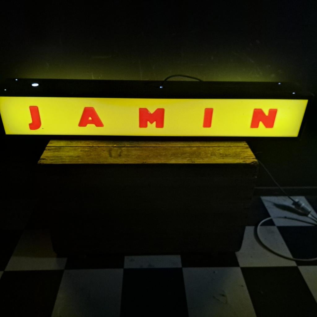 Jamin Vintage lichtbak oudje, Verzamelen, Merken en Reclamevoorwerpen, Ophalen, Gebruikt, Lichtbak of (neon) lamp