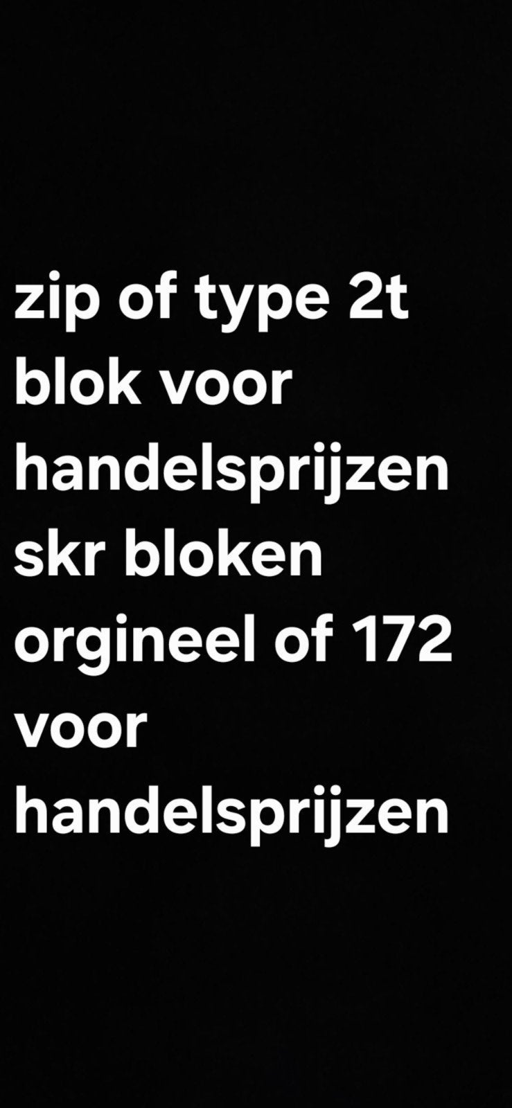 Gezocht 2t blok skr of type of zip, Ophalen of Verzenden, Zo goed als nieuw, Blok, Piaggio