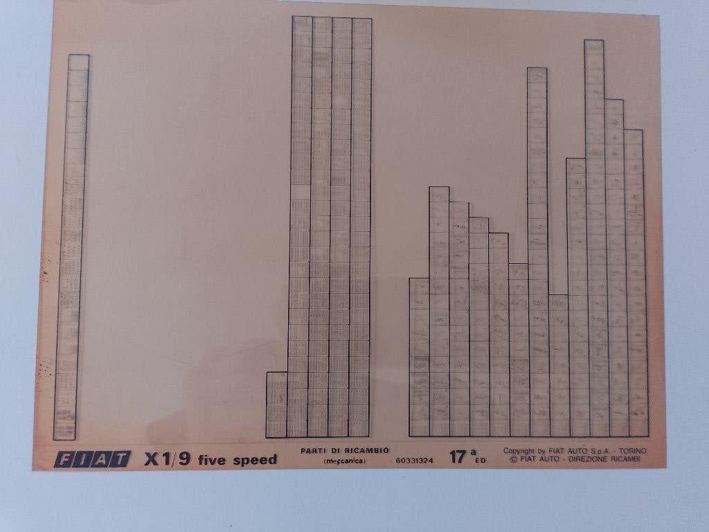 Fiat X1/9 Five speed dealer Microfiche Onderdelen catalogus, Ophalen of Verzenden, Gelezen, Overige merken