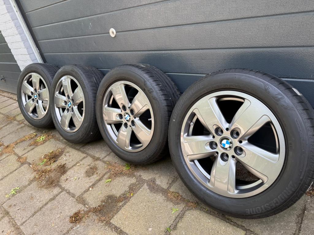 4x BMW 1 serie velgen met Bridgestone banden Bijna NIEUWE!!!, Ophalen of Verzenden