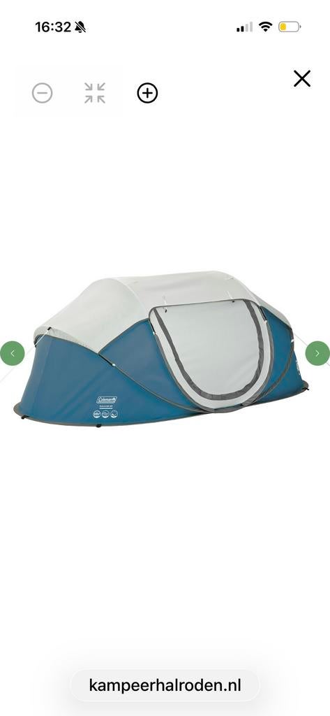 Coleman Pop-up Tent - Snel Opzetbaar Kampeergemak, Caravans en Kamperen, Ophalen, Nieuw, Tot en met 2