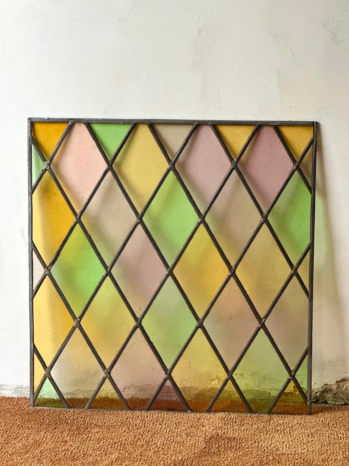Origineel Glas in Lood raam., Gevelraam of Ruit, Minder dan 80 cm, Ophalen of Verzenden, Zo goed als nieuw
