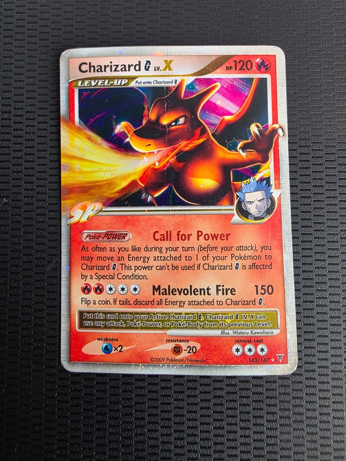 Charizard G LV.X Pokémon Kaart 143/147 (Foil), Ophalen of Verzenden, Gebruikt, Losse kaart, Foil