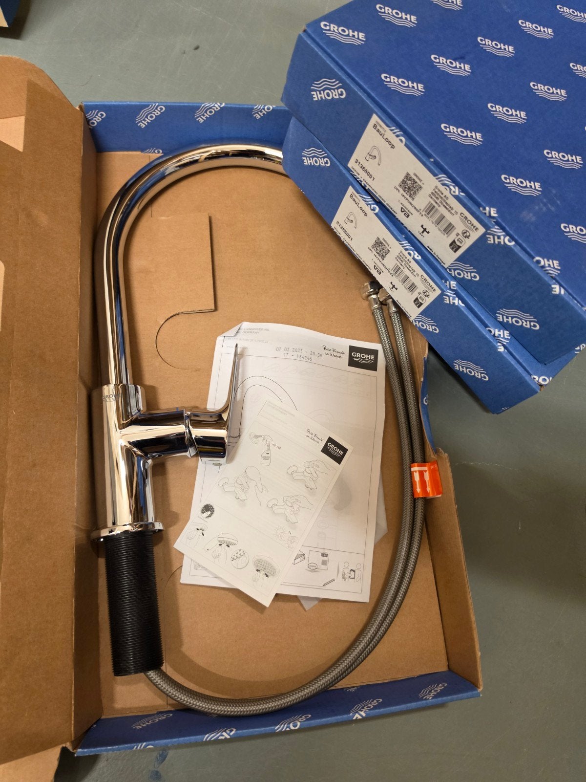 Grohe BauLoop Keukenkraan 3 stuks  - Nieuw in doos, Ophalen of Verzenden, Nieuw, Chroom, Kraan